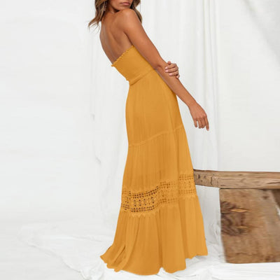 Lace Patchwork Holiday Long Dress