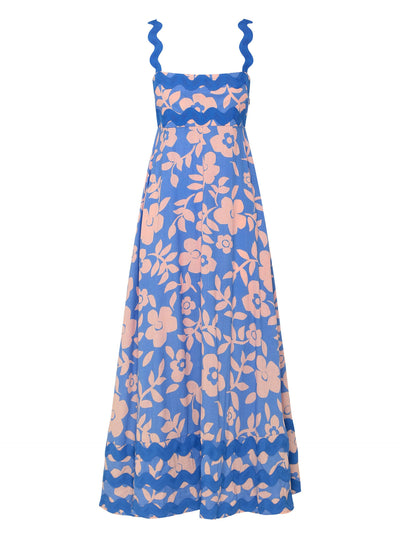 Small Floral Wave Suspender Skirt