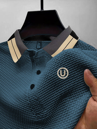 High-end Mesh Ice Silk Short Sleeve Solid Color U Printing